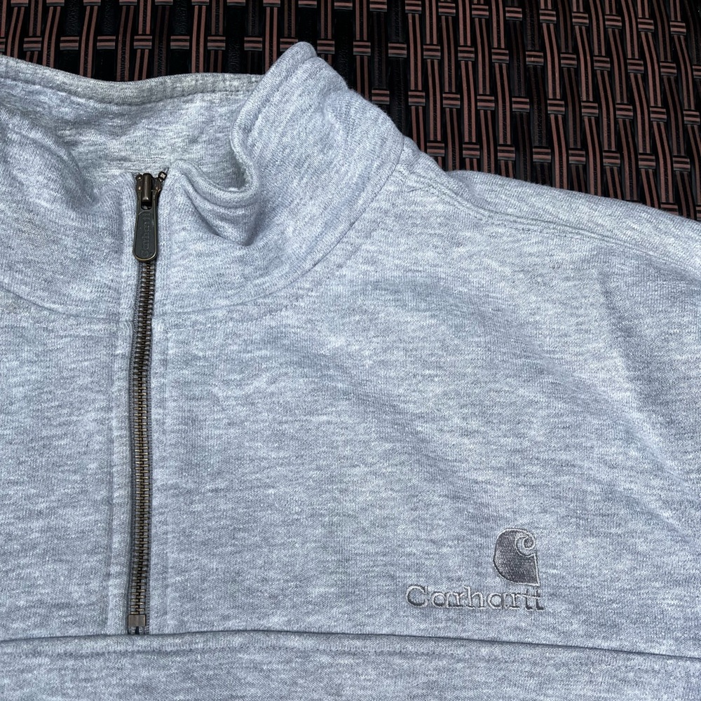 Carhartt Quarter Zip in Gray Size M Fair Condition